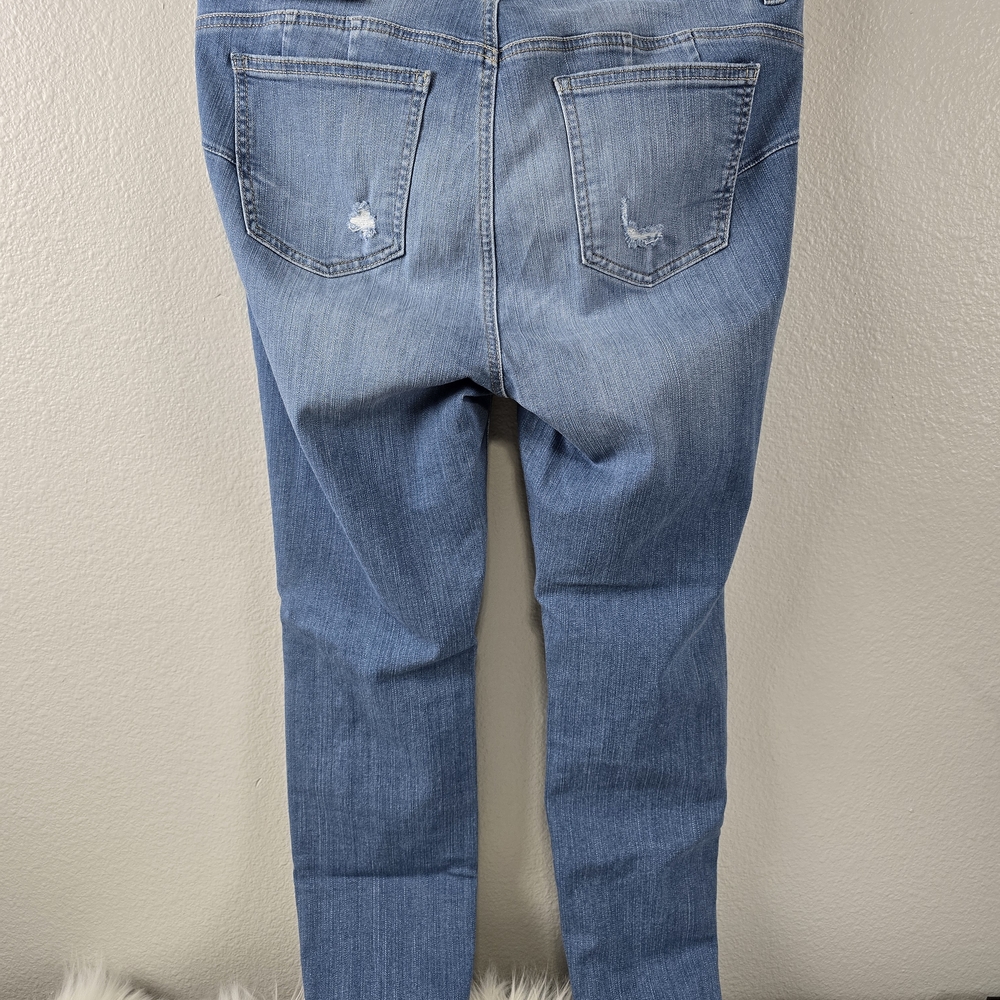 Torrid Medium Blue Straight Leg Jeans with Rips - Picture 11 of 16
